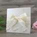 Elegant Invitation Card with Ivory Ribbon Bow Wedding Invitation Customized Greeting Card 